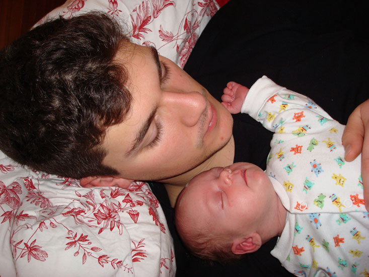 Henrik och Oscar har sovmorgon