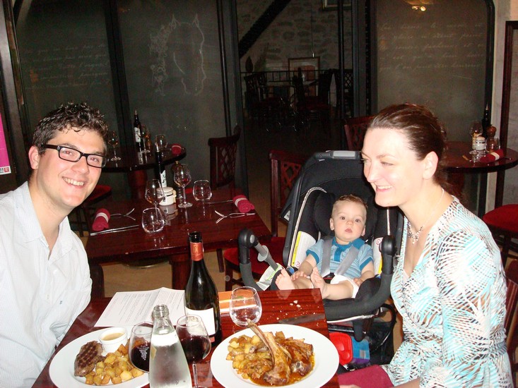 Födelsedagsmiddagen på "Le Cheval Blanc" i Frankrike